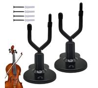 Rrlihjgu Violin Hanger Wall Mount - 2X Violin Viola Stand with Bow Holder - Space Saving Instrument Display Stand, String Instrument Accessories
