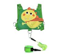 Rrlihjgu Walking Harness - Children's Guide Strap with Pull Function - Dino Design Harness with Wrist Strap for Camping Park Travel Everyday Airport Walks