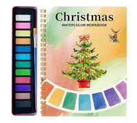 Rrlihjgu Watercolor Paint Books,Water Colors Paint Adult Set Workbook with 12 Colors | Art Supplies Kit for Drawing Learning Teens Professional Use Home Travel School Art Class