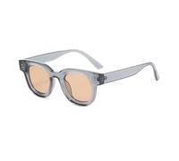 RRNTTTM Fashion Retro Sunglasses Glass Elliptical Frame Thickened Small Frame Minimalist Design Sun Glasses Street Shoot,grey champagne,one