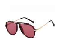 RRNTTTM Luxury Retro Oversized Big Frame Women Sunglasses Gradient Tea Color Oval Pilot Shades UV400 Cool Men Sun Glasses,magenga magenga