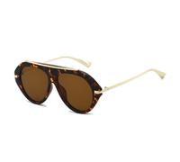 RRNTTTM Oversized Pilot Sunglasses Retro Style Gold Frame Vintage Shades,deep tea