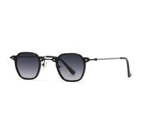 RRNTTTM Popular Fashion Men Punk Clear Gradient Lens Sunglasses Shades Uv400 Women Retro Rivets Sun Glasses(Black gray gradient)