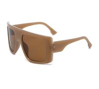 RRNTTTM Protective Glasses Oversized Punk Sunglasses Y2K Unique Men Trendy Riding Sun Glasses Eyewear UV400,jelly brown