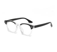 RRNTTTM Retro Anti Blue Glasses Frame Men Women Fashion Vintage Blue Light Blocking Rivets Eyeglasses Frame,black transparent
