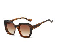 RRNTTTM Retro Gradient Women Sunglasses Luxury Frame Design Trendy Men Sun Glasses Uv400(hawksbill brown)
