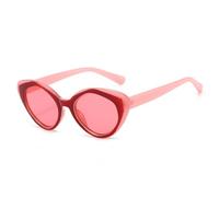 RRNTTTM Retro Leopard Print Gradient Cat Eye Women Sunglasses Contrast Color Frame Men Sun Glasses Uv400(pink)