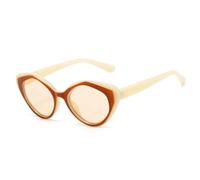 RRNTTTM Retro Leopard Print Gradient Cat Eye Women Sunglasses Contrast Color Frame Men Sun Glasses Uv400(brown champagne)