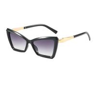 RRNTTTM Retro Luxury Leopard print Cat Eye Women's Sunglasses Gradient Candy Color Shades Outdoor Design Men Sun Glasses UV400,black gradually gray,one
