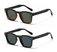 RRNTTTM Sunglasses For Men Fashion Simplify Unisex Sun Glasses UV400 Suitable for Versatile Scene,2pcs Black leopard