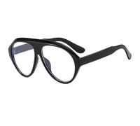 RRNTTTM Vintage Oversized Flat Top Oval Sunglasses Women Designer Popular Sun Glasses Punk Outdoor Driving Eyeglasses UV400,Black Clear