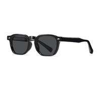 RRNTTTM Vintage Rivets Sunglasses Metal Core Temple Retro Anti-blue Light Eyeglasses Frames Uv400(Black Gray)