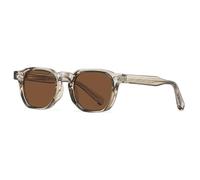 RRNTTTM Vintage Rivets Sunglasses Metal Core Temple Retro Anti-blue Light Eyeglasses Frames Uv400(Champagne Tea)
