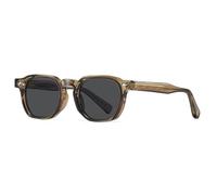 RRNTTTM Vintage Rivets Sunglasses Metal Core Temple Retro Anti-blue Light Eyeglasses Frames Uv400(Olive Gray)