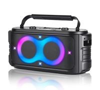 RRNUY Portable Bluetooth Speaker 300W Peak Big Powerful Loud Sound Deep Bass Large Wireless Boombox with Subwoofer DSP Led Light for Home Party Outdoor Gatherings Camping Backyard