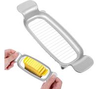 RROAD Butter & Cheese Slicer, Stainless Steel Multipurpose Slicer with Ergonomic Handle for Cutting Cheese Cubes, Aluminum Alloy and Zinc Alloy, Silver