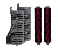 Rrochio Robot Vacuum Cleaner Accessories for Roborock S7 Max Ultra, 2 Water Filters and 2 Maintenance Brushes for Robot Vacuum Cleaner Roborock S7 Max Ultra, Cleaning Brush, Replacement Parts,