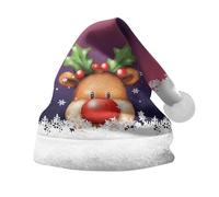 Rrongwn Christmas Hat Dog Reindeer Christmas Hat Thick Santa Santa Santa Hat Festive Santa Claus Costume Christmas Classic Hat Christmas Antlers Plush Hat
