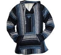 Rrongwn Hoodie Men's Baja Hoodie Hippie Jumper Loose Fit Hoodie Leisure Basic Sweatshirt Fashion Casual Hoodie Outdoor Street Pullover Oversize Streetwear Gym Long Sleeve Work Jumper, blue, L