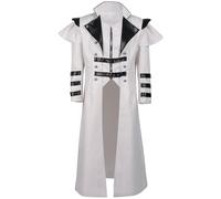 Rrongwn Men's Medieval Steampunk Tailcoat Victorian Prince Jacket Frock Coat Rock Cosplay Halloween Costume
