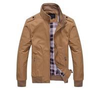 Rrongwn Transition Jacket Men's Autumn Fashionable Casual Bomber Jacket Baseball Leisure Jackets Ourdoor Jacket Stand-Up Collar Windproof Leisure Jacket Lightweight Long Sleeve Coats Fashion Outdoor