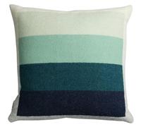 Røros Tweed - Åsmund Bold Cushion 50x50 cm, Turquoise / Red - Red