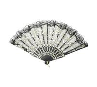 Rrose Lace Folding Fan - Hand Folding Fan with Floral Lace Pattern, Lightweight Chinese Vintage Style | Classic for Festivals, Home Decor, Breeze