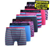RRP £49.99 - Smith & Jones Taden 7 Pack Mens Designer Comfort Boxer Shorts
