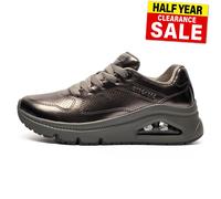 Skechers Uno Icon Lustrous Air Memory Foam Womens / Girls Trainers Size: 2.5 Colour : Pewter Metallic