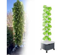 RRrawgff 15-Floor 45-Hole Hydroponic Tower Set, Aquaponics Growing System, Vertical Hydroponics System, Garden Hydroponic Growing System Vertical, Aquaponics System