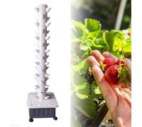 RRrawgff 15 Floors 45 Holes Hydroponics Tower Set Hydroponic Growing System, Vertical Tower, Farm Greenhouse Hydroponic Grow System, for Home Kitchen Gardening