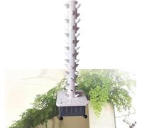 RRrawgff Garden hydroponic vertical tower system, 15 layers, 45 holes, hydroponic tower hydroponic planting system, hydroponic symbiosis, hydroponic vertical planting
