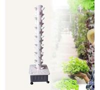 RRrawgff Hydroponic Tower Kit - 15-layer, 45-hole hydroponic planting system, suitable for aquaponics vertical cultivation - Hydroponic Planting Kit