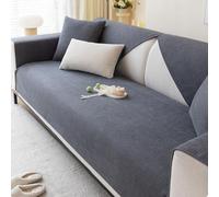 RRrawgff Sofa Cover 1 2 3 Seater, Fleece Fabric Couch Cover Furniture Protector, Non-Slip Sofa Slipcover for Corner L Shape, Waterproof Corn-Grain Sofa Cushion Covers, All-Season Scratch-Pro dark gre