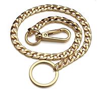 RRRIOT Keychain 42Cm Long Metal Keychain Wallet Belt Chain Rock Punk Trousers Pant Hiphop Jewelry Men Key Ring Chain-Gold