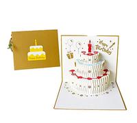 rrrrr 3D Pop-Up Cards Birthday Cake Cards for Kids Wife Husband Birthday Cake Greeting Card Postcards Gifts Card