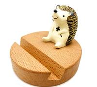 rrrrr Creative Kawaii Animal Donkey Elephant Wooden Mobile Holder Stand for Phone Tablet PC Bamboo Hedgehog Monkey Desktop Storge