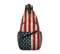 RRSZCC American Flag Sling Chest Bag For Men And Women Small Shoulder Bag Waterproof Mini Crossbody Daypack For Hiking