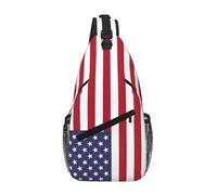 RRSZCC American Flag Sling Chest Bag For Men And Women Small Shoulder Bag Waterproof Mini Crossbody Daypack For Hiking