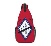 RRSZCC Arkansas State Flag Sling Chest Bag For Men And Women Small Shoulder Bag Waterproof Mini Crossbody Daypack For Hiking