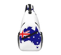 RRSZCC Australian Flag Map Sling Chest Bag For Men And Women Small Shoulder Bag Waterproof Mini Crossbody Daypack For Hiking
