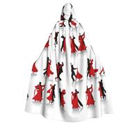 RRSZCC Ballroom Dance Witch Cloak Halloween Hooded Cape Queen King Robe Outfit Renaissance Medieval Costume Cape Cosplay Costume