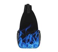 RRSZCC Blue Flame Sling Chest Bag For Men And Women Small Shoulder Bag Waterproof Mini Crossbody Daypack For Hiking