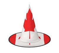 RRSZCC Canadian Flag Print Halloween Witch Hat, Witch Costume Accessory For Halloween Cosplay Party Holiday Decoration