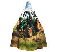RRSZCC Company Farm Tractor Witch Cloak Halloween Hooded Cape Queen King Robe Outfit Renaissance Medieval Costume Cape Cosplay Costume