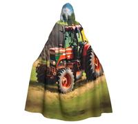 RRSZCC Company Farm Tractors Witch Cloak Halloween Hooded Cape Queen King Robe Outfit Renaissance Medieval Costume Cape Cosplay Costume
