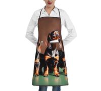 RRSZCC Dachshund Weiner Dog Chef Aprons Kitchen Cooking Aprons For Women With 2 Pockets, Adjustable Bib Aprons, Water Oil Resistant