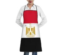 RRSZCC Egyptian Flag Chef Aprons Kitchen Cooking Aprons For Women With 2 Pockets, Adjustable Bib Aprons, Water Oil Resistant