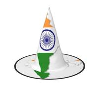 RRSZCC Flag Map Of India Print Halloween Witch Hat, Witch Costume Accessory For Halloween Cosplay Party Holiday Decoration