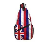 RRSZCC Flag Of Hawaii American Sling Chest Bag For Men And Women Small Shoulder Bag Waterproof Mini Crossbody Daypack For Hiking